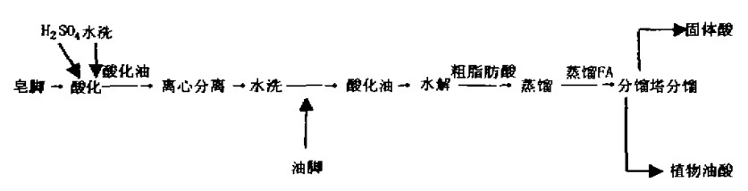 制取植物油酸工艺流程